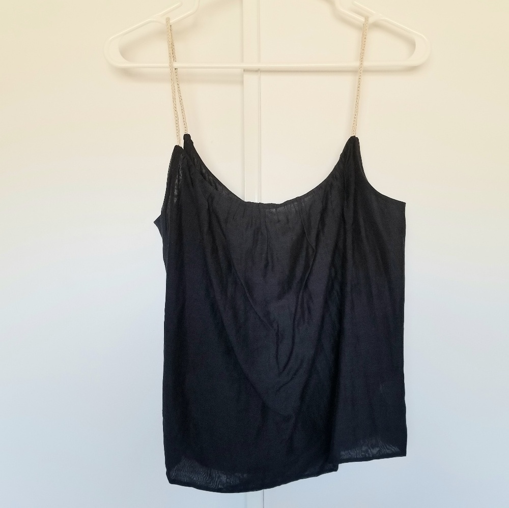 TSE crop top | Navy braided rope straps
